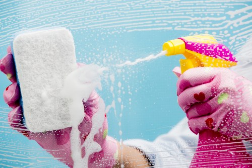 Local cleaners carrying out deep cleaning in an Edgware flat