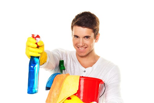Local cleaning team working in an Edgware flat or apartment